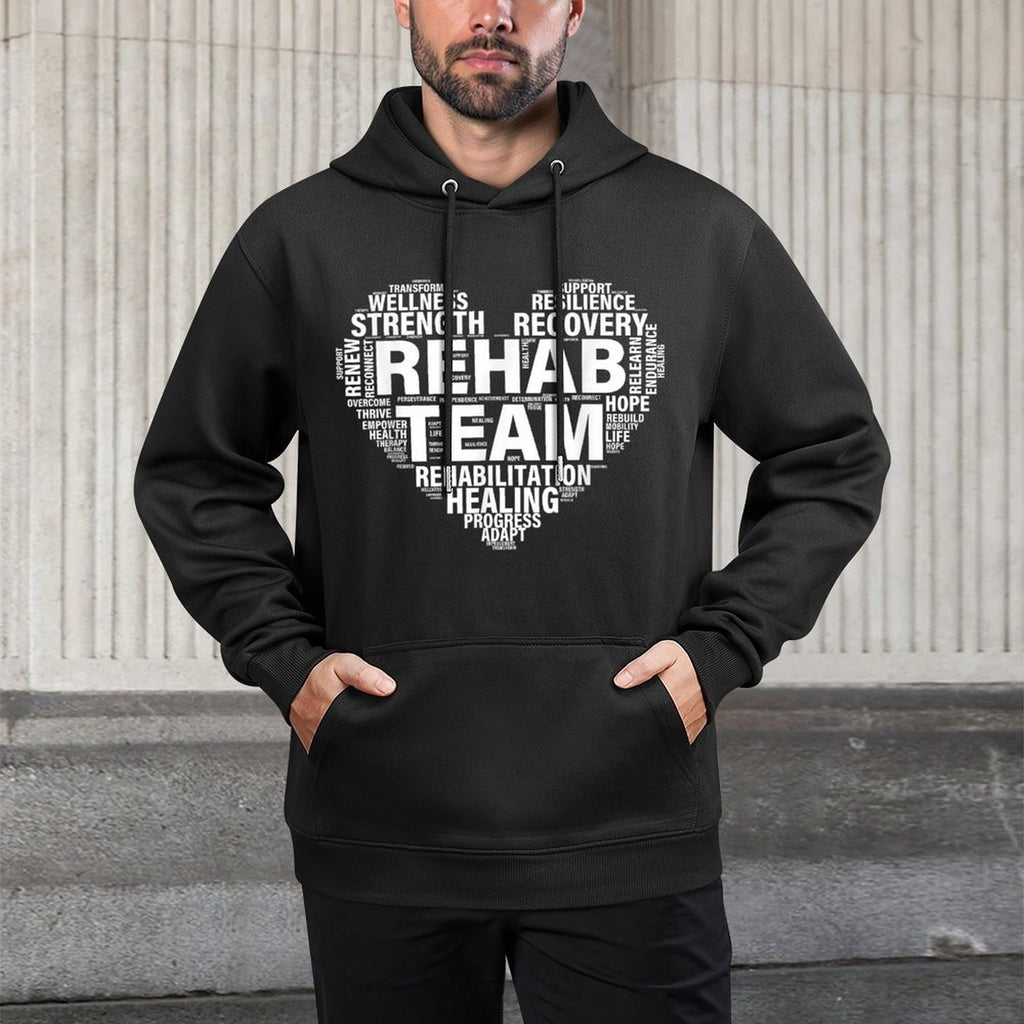 Rehab Team Physical Therapy Rehabilitation Awareness Week PT Casual Wear Hoodie