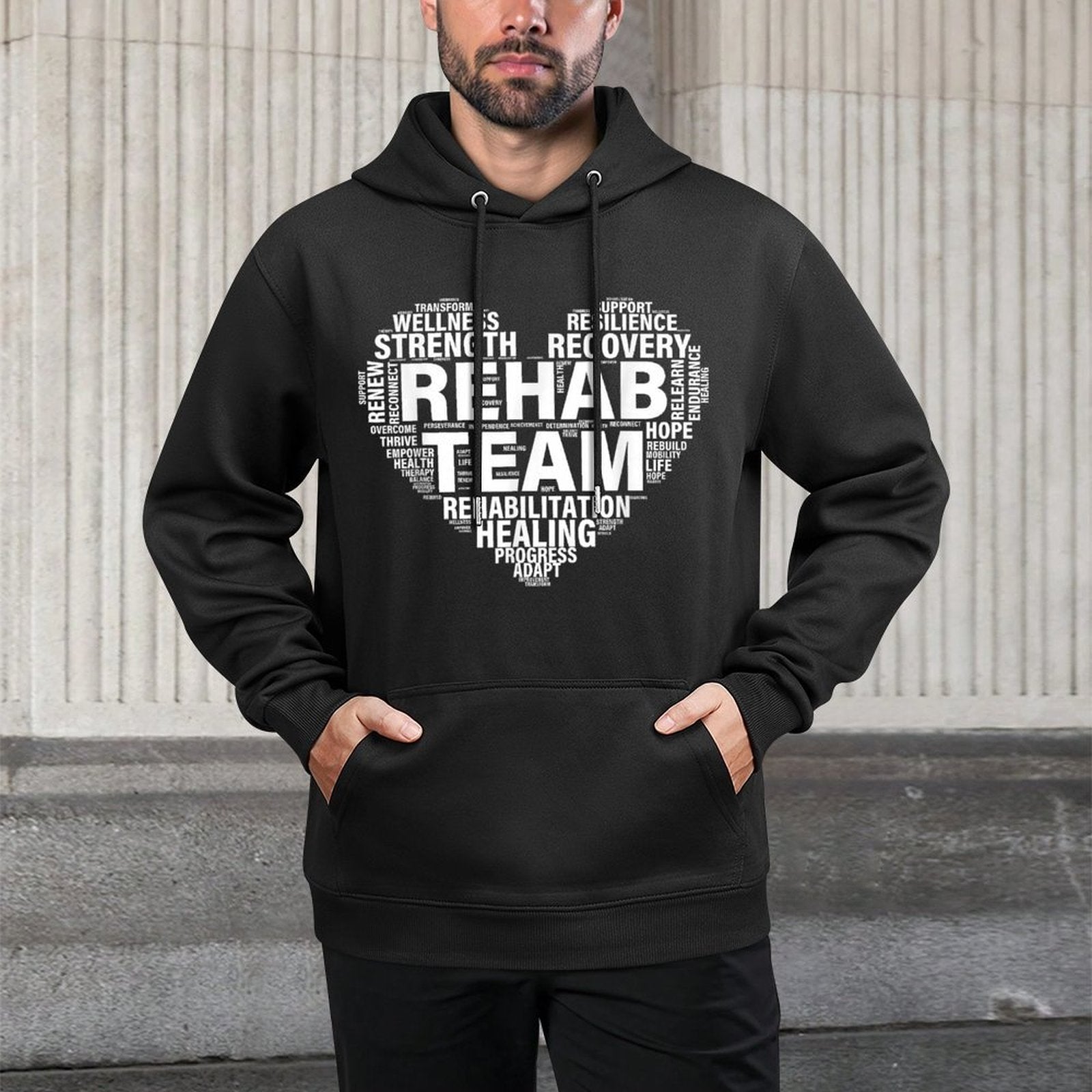 Rehab Team Physical Therapy Rehabilitation Awareness Week PT Casual Wear Hoodie