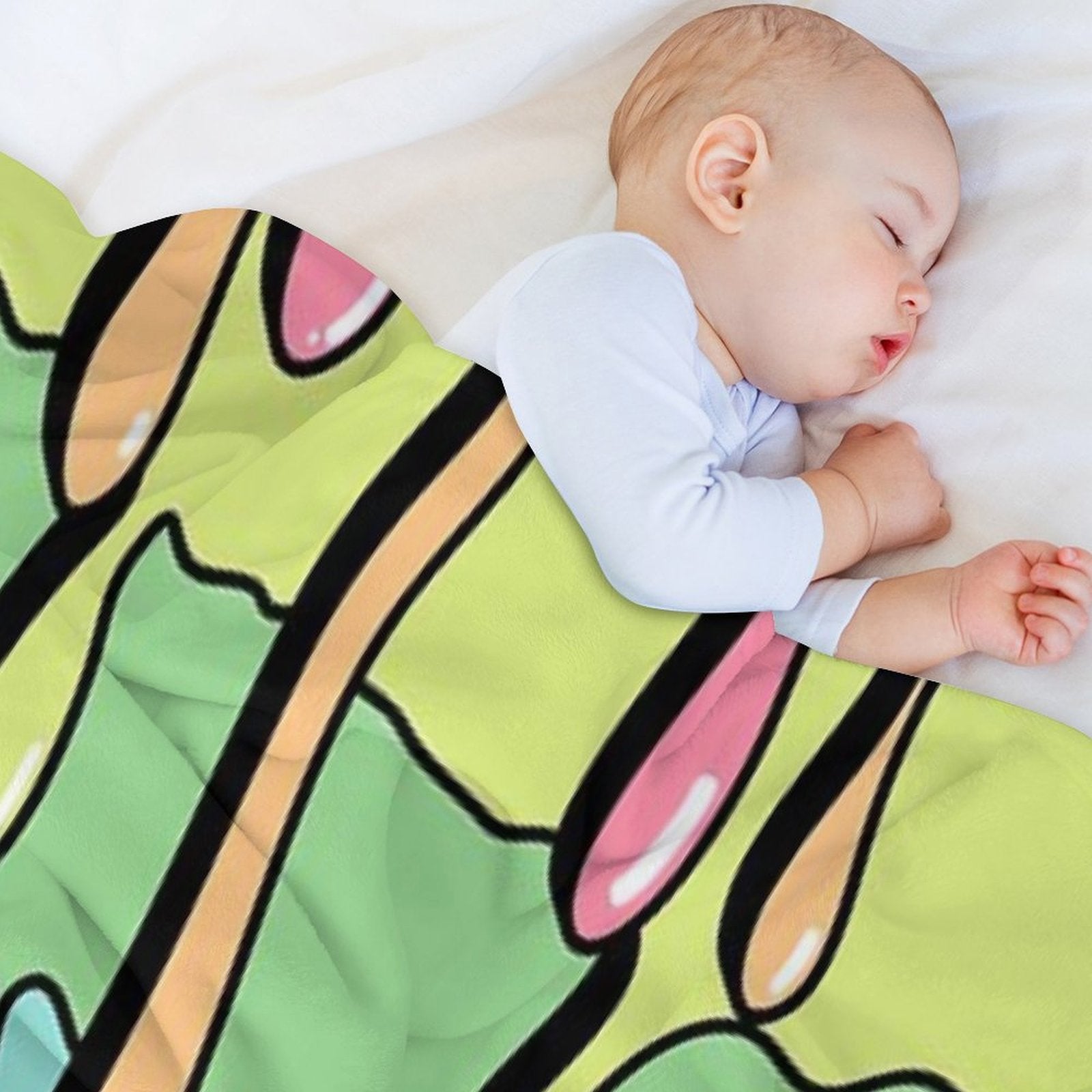 Slime Rainbow Kawaii Aesthetic Drippy Pattern Multi-functional Throw Blanket