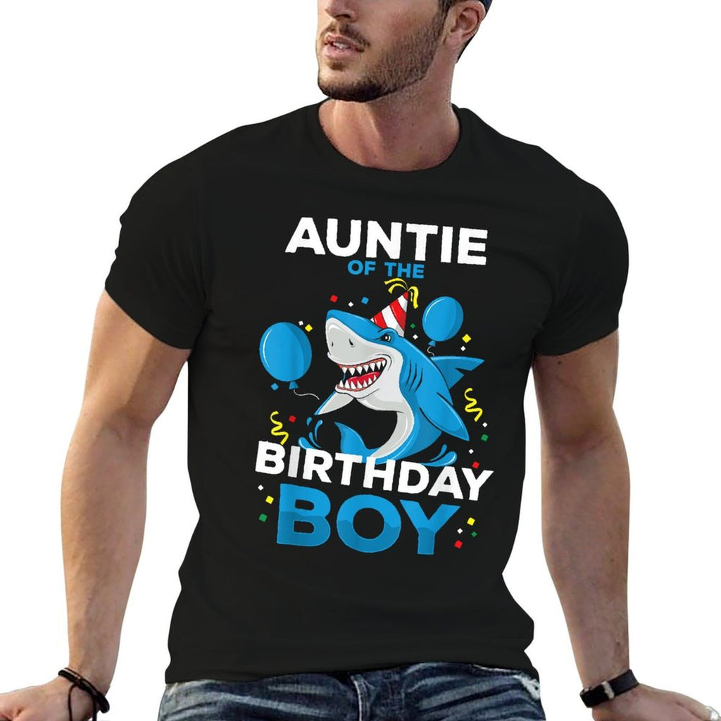 Auntie of The Birthday Boy Shark Ocean Theme Matching Family  Moisture-wicking T-Shirt