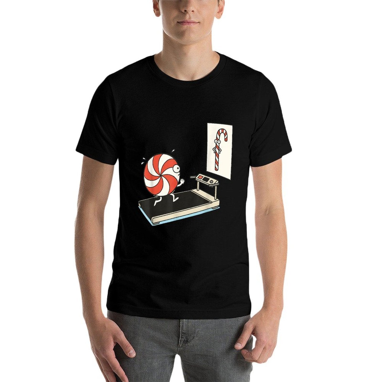 Funny Christmas Candy Cane Peppermint Candy Humor Jokes Kids  Relaxed-fit T-Shirt