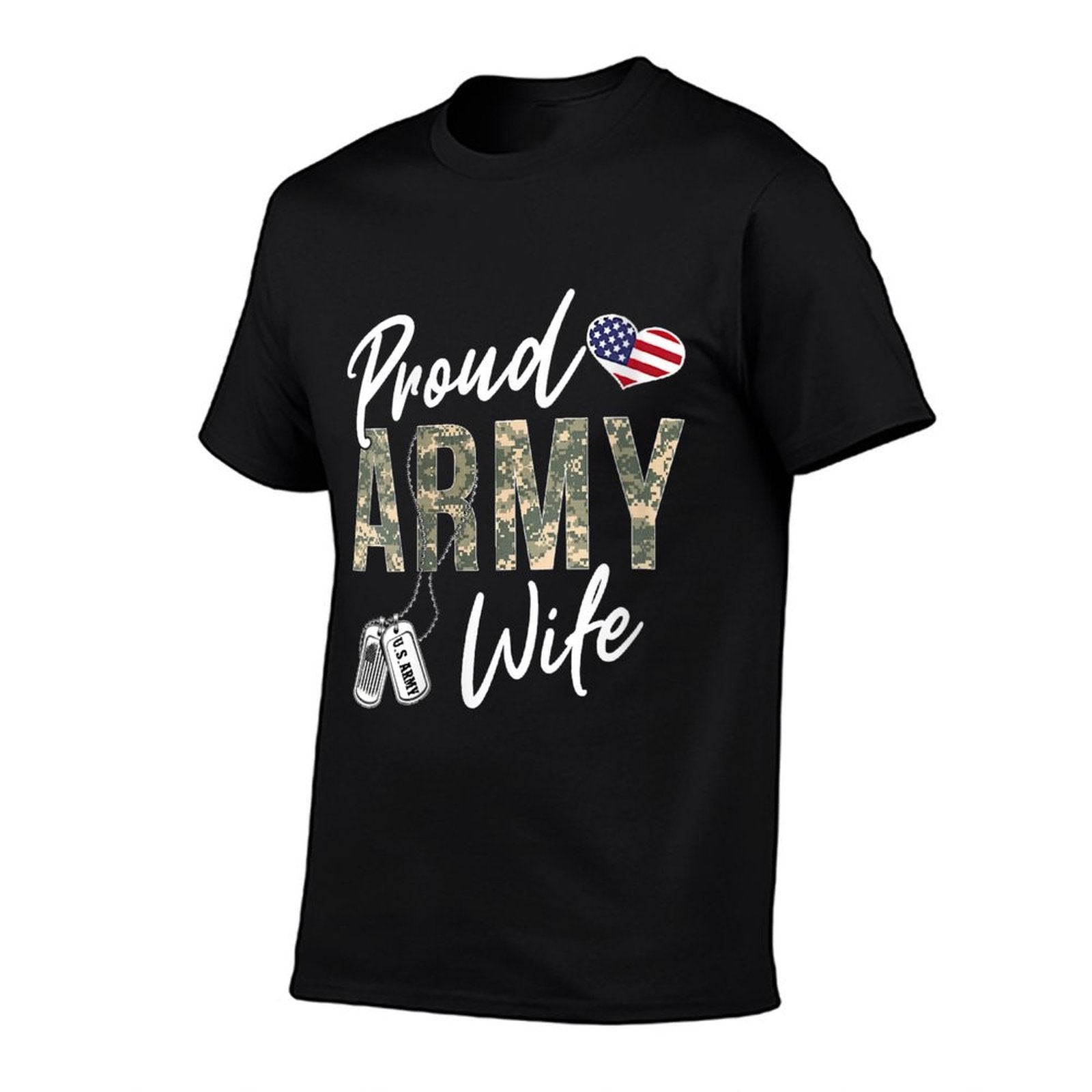 Womens Proud Army Wife Army Graduation Wife US Army Wife Gifts  Summer-ready Fabric T-Shirt