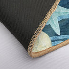 Happy Dancing Sea Shells And Sea Stars On The Waves Watercolor II  Versatile Bath Mat