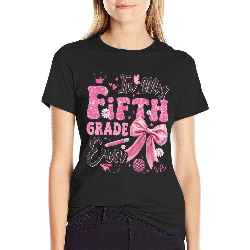 In My Fifth Grade Era Coquette Back To School Teacher Girl  Relaxed-fit T-Shirt