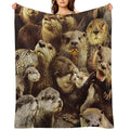 Otters Gift-ready Throw Blanket
