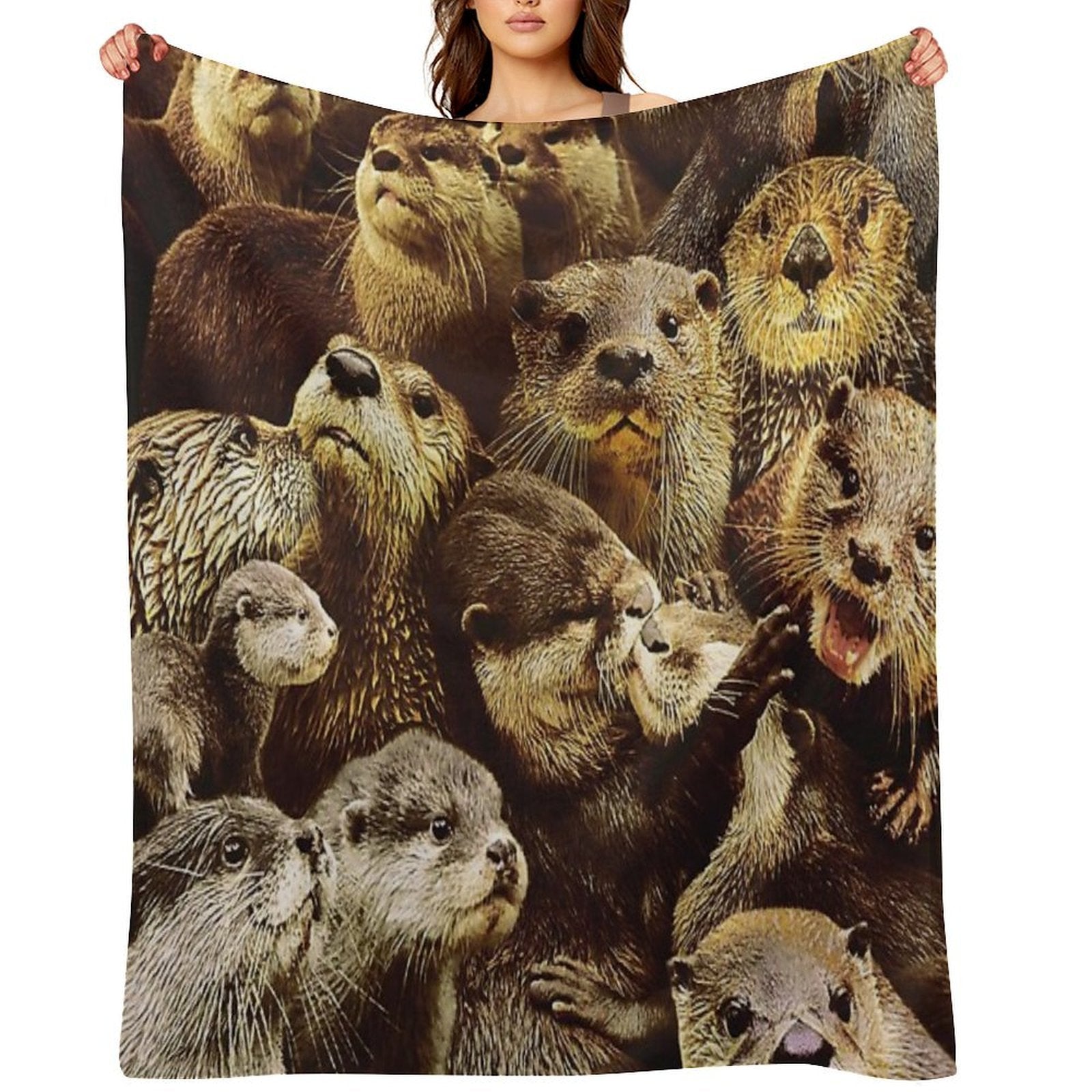 Otters Gift-ready Throw Blanket