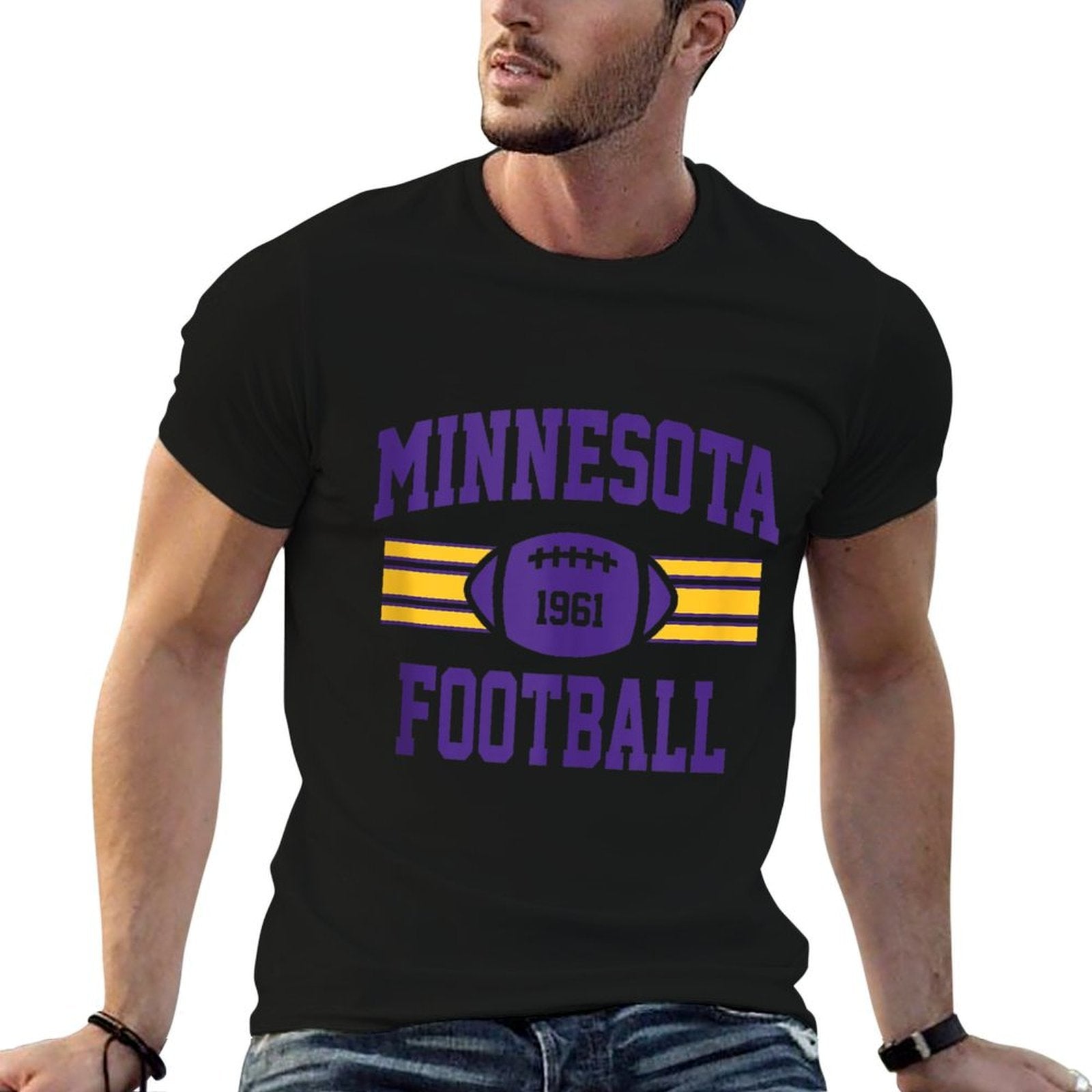 Minnesota Football Athletic Vintage Sports Team Fan Gift Comfortable T-Shirt