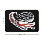 Snake Traditional Tattoo Flash  Pet-Safe Bath Mat