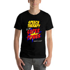 Speech Therapy Teacher Superhero Superpower Comic Book  Graphic-printed T-Shirt