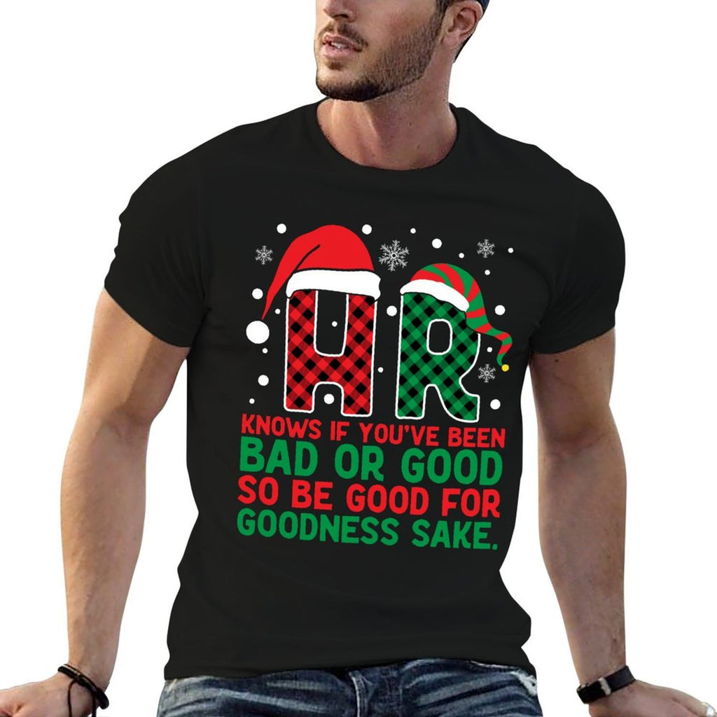 HR Knows If Youve Been Bad Or Good Buffalo Plaid Christmas  Moisture-wicking T-Shirt