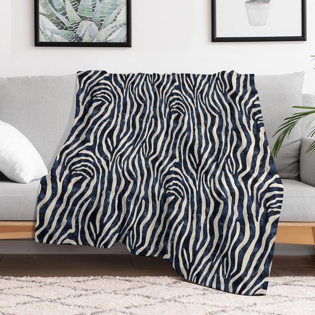 Tropical Zebra Fusion Quick-dry Throw Blanket