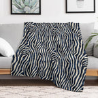 Tropical Zebra Fusion Quick-dry Throw Blanket
