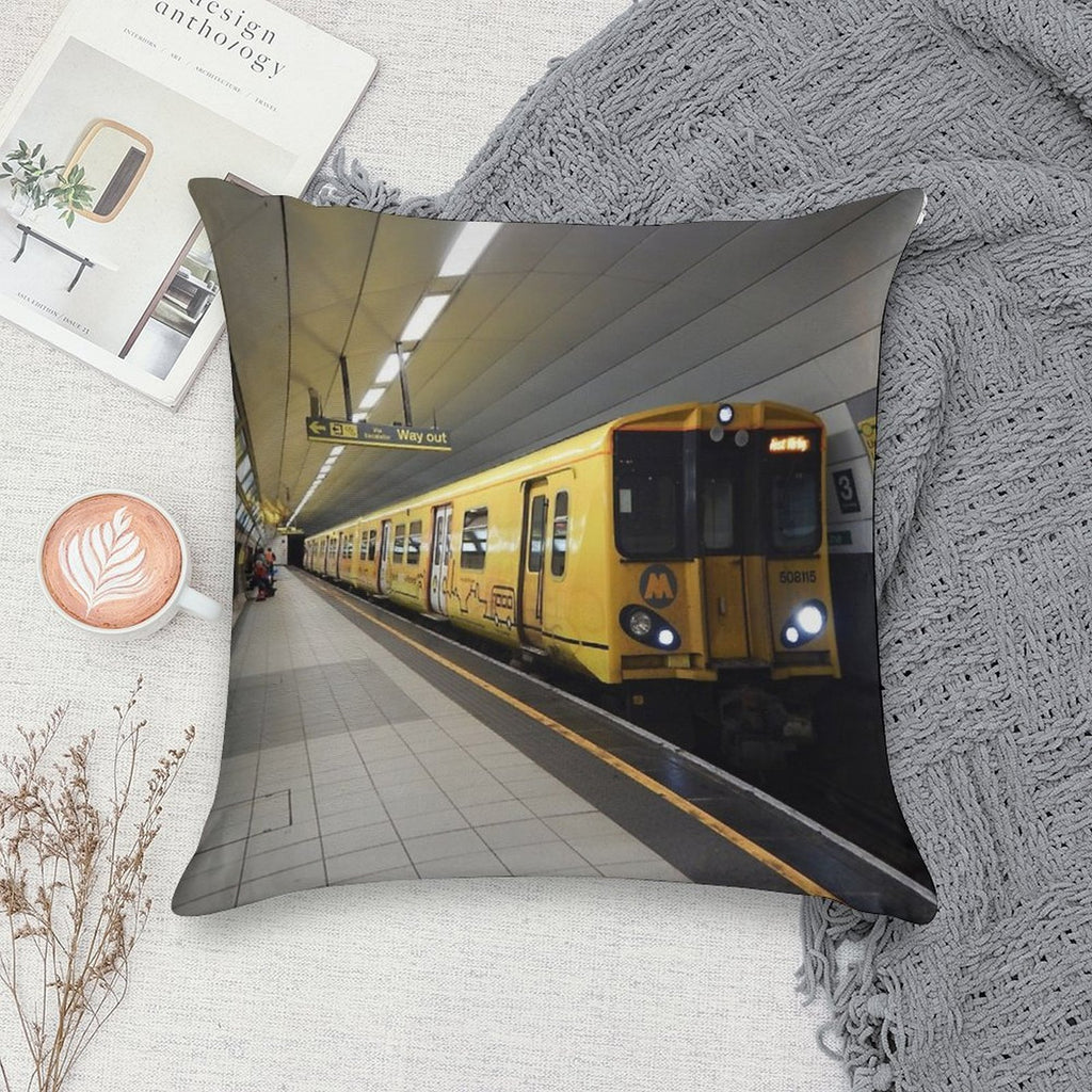 Merseyrail Class 508 115 at Liverpool Lime St Soft Hidden Zipper Throw Pillow