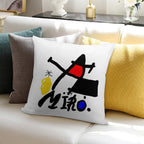 Joan Miro Abstract Painting Digital Recreation Soft Ultra-Soft Texture Throw Pillow