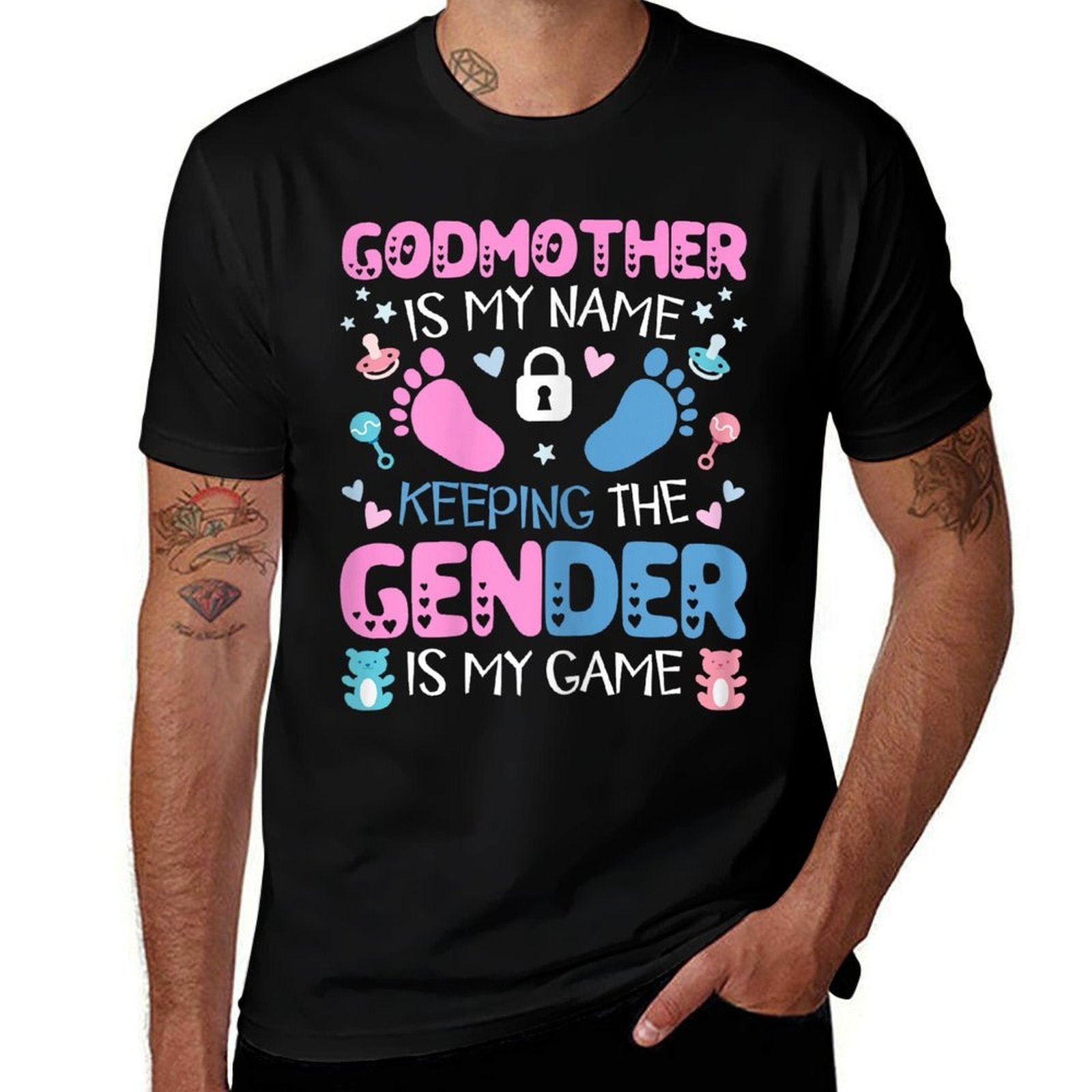 Godmother Gender Keeper Of The Gender Reveal Cute Godmother  Soft T-Shirt
