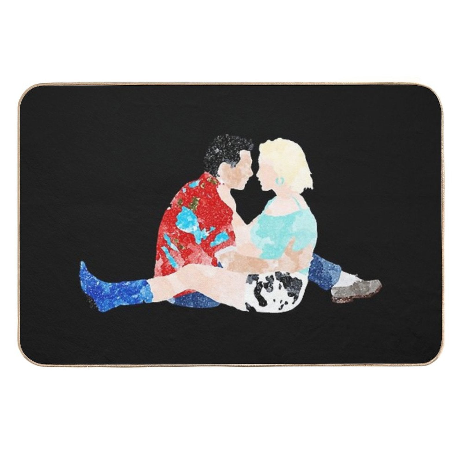 True Romance Watercolour Art  Slip-Resistant Bath Mat