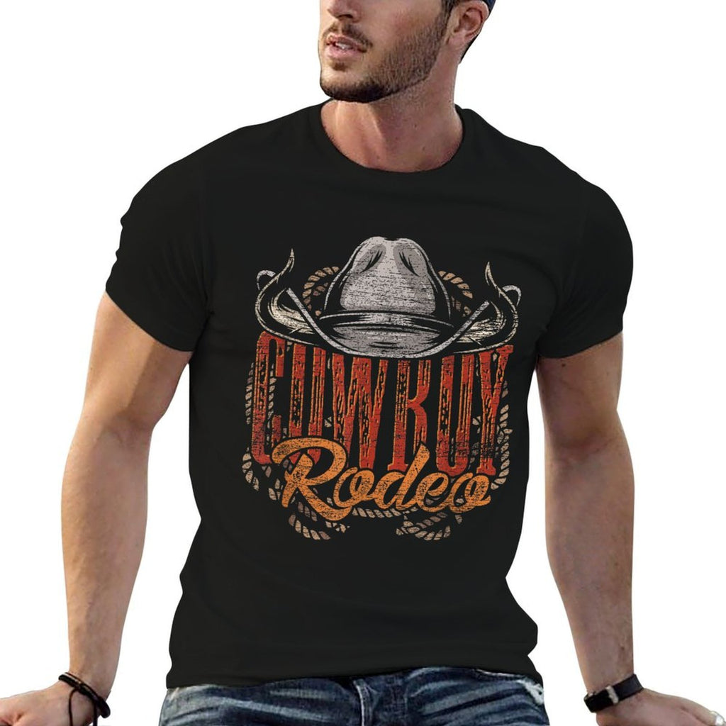 Cowboy Rodeo Western Texan Gift Country Bull Riding Cowboy  Tagless Design T-Shirt