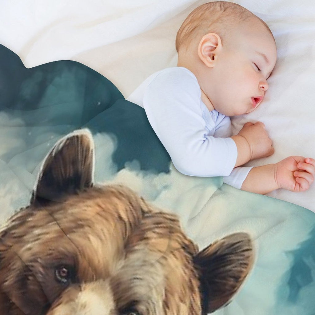 Majestic Grizzly Bear Eco-conscious Throw Blanket