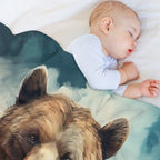 Majestic Grizzly Bear Eco-conscious Throw Blanket