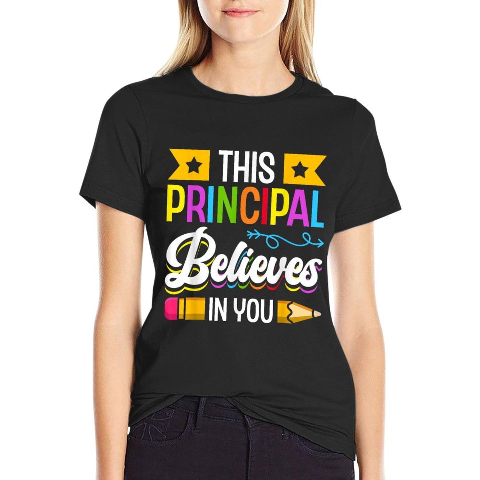This Principal Believes In You School Principals Principal  Heathered Texture T-Shirt