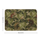 Monkey Jungle Botanical Garden  Non-Slip Bath Mat
