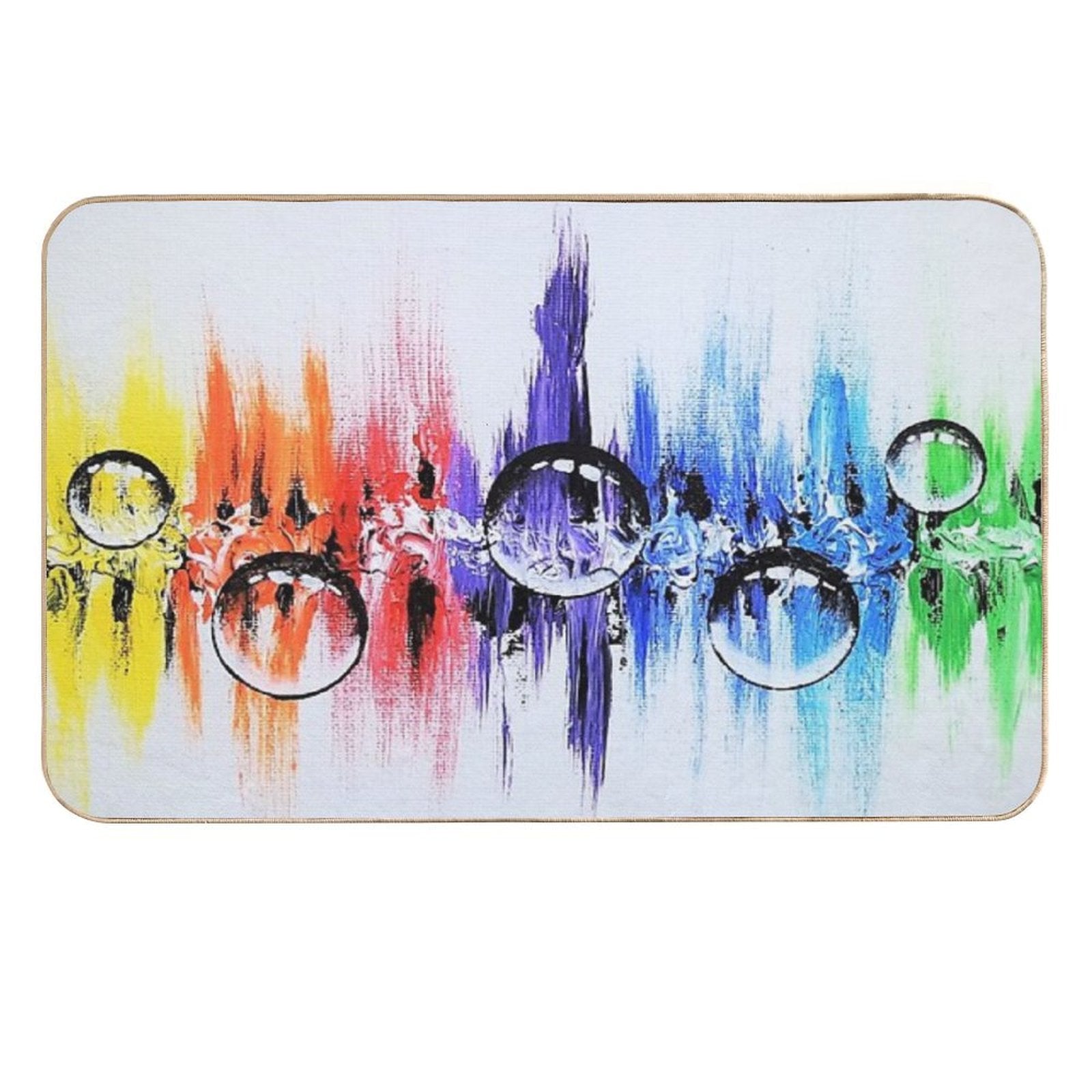 Eric Morecambe Rainbow Drops  Easy To Clean Bath Mat