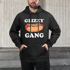 Glizzy Gang Funny Hot Dog Saying Glizzie Gobbler Meme Men Women Adjustable Hood Hoodie