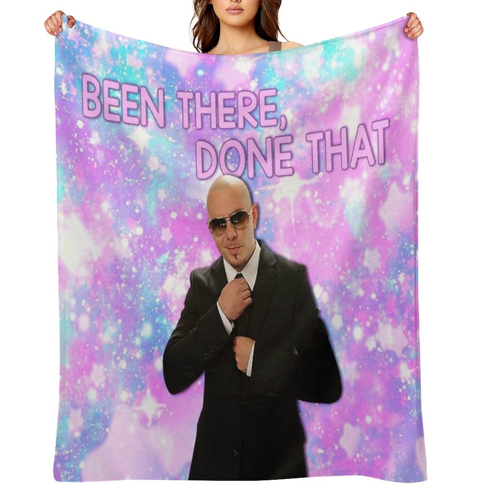 Mr. Worldwide - Been There, Done That Plush Throw Blanket