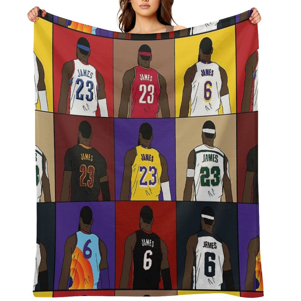 LeBron James Grid Sustainable Throw Blanket