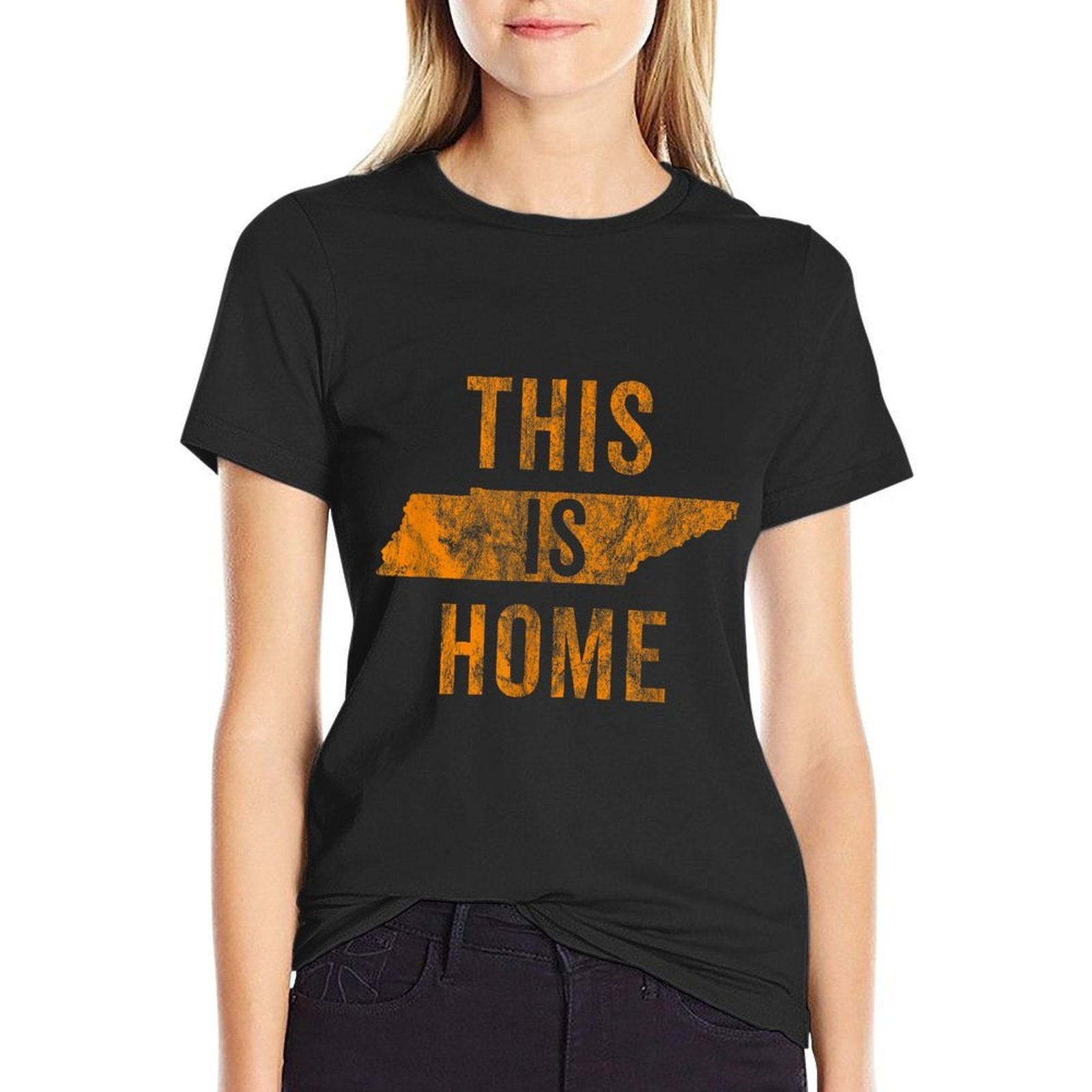 This Is Home Tennessee State Orange Proud Fan Gift Vintage  Durable T-Shirt