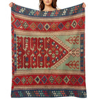 Antique Turkish Carpet Kilim Print Durable Throw Blanket