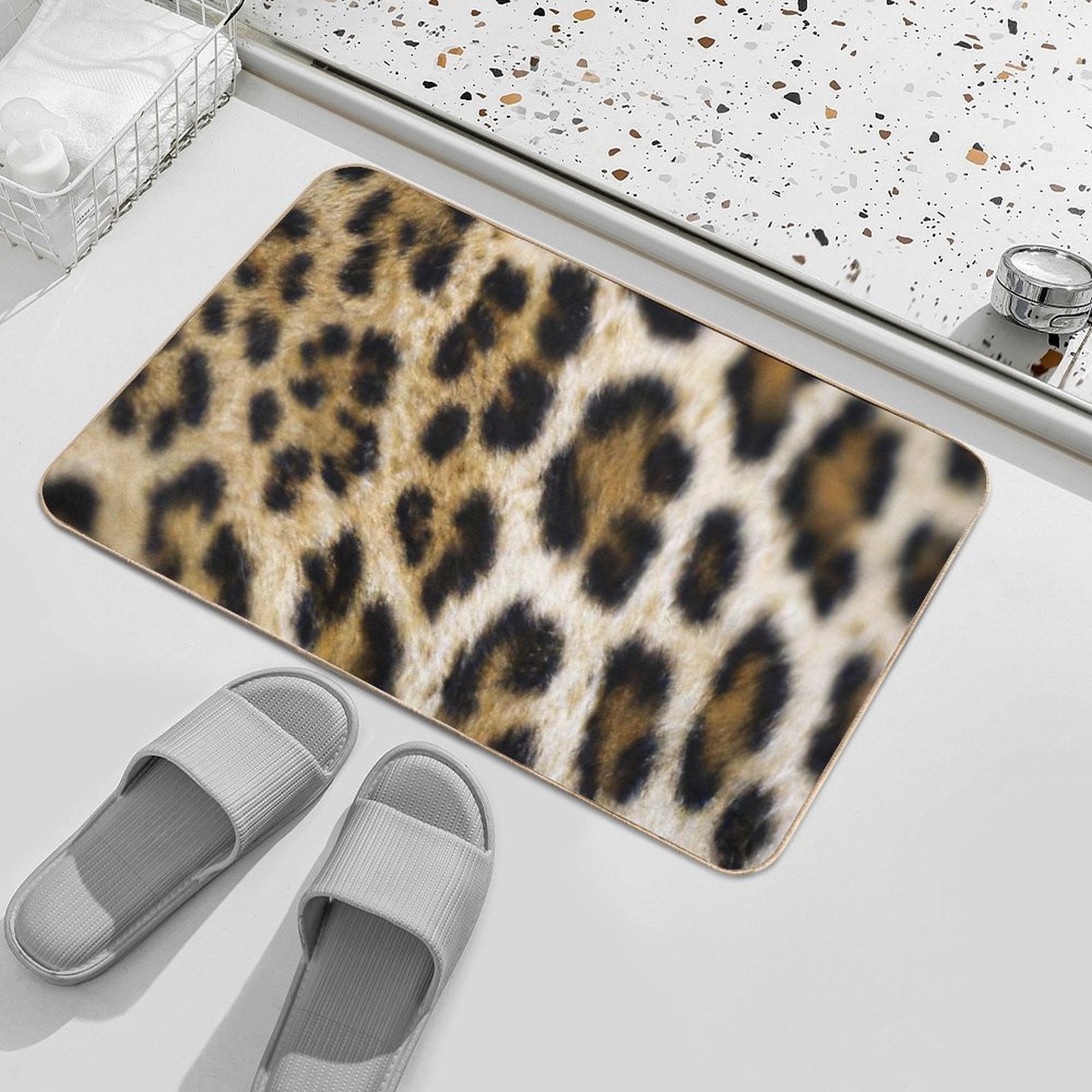 Leopard Skin Pattern  Fade-Resistant Bath Mat