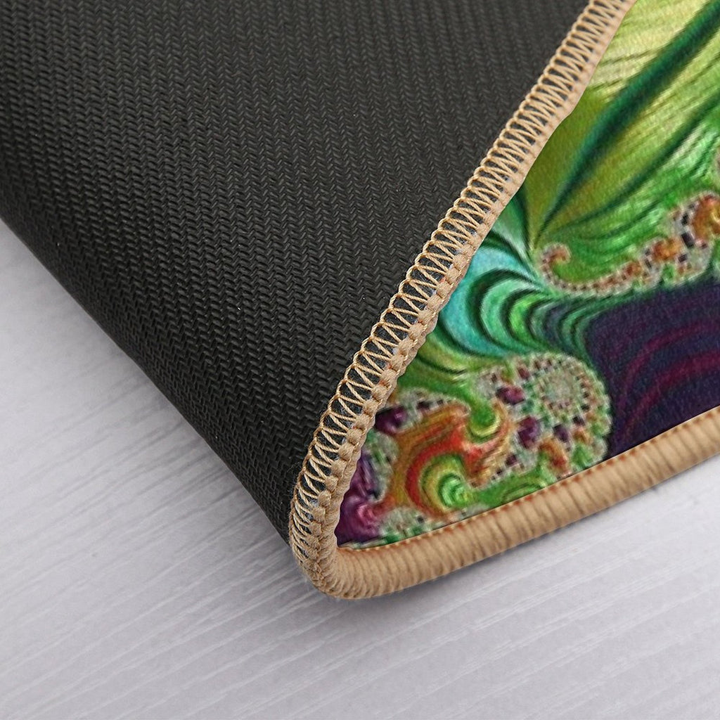 Trippy Tea Party - Fractal Art  Slip-Resistant Bath Mat