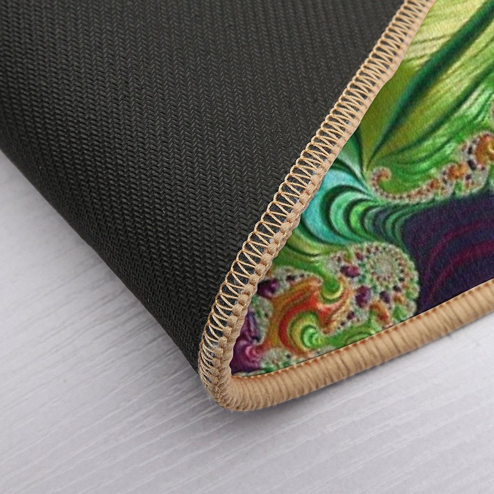 Trippy Tea Party - Fractal Art  Slip-Resistant Bath Mat