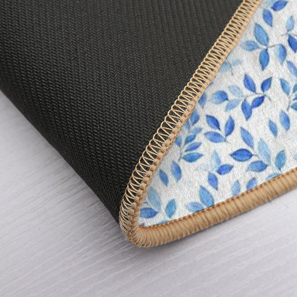 Floral Blue, Poetic Escape  Easy Maintenance Bath Mat