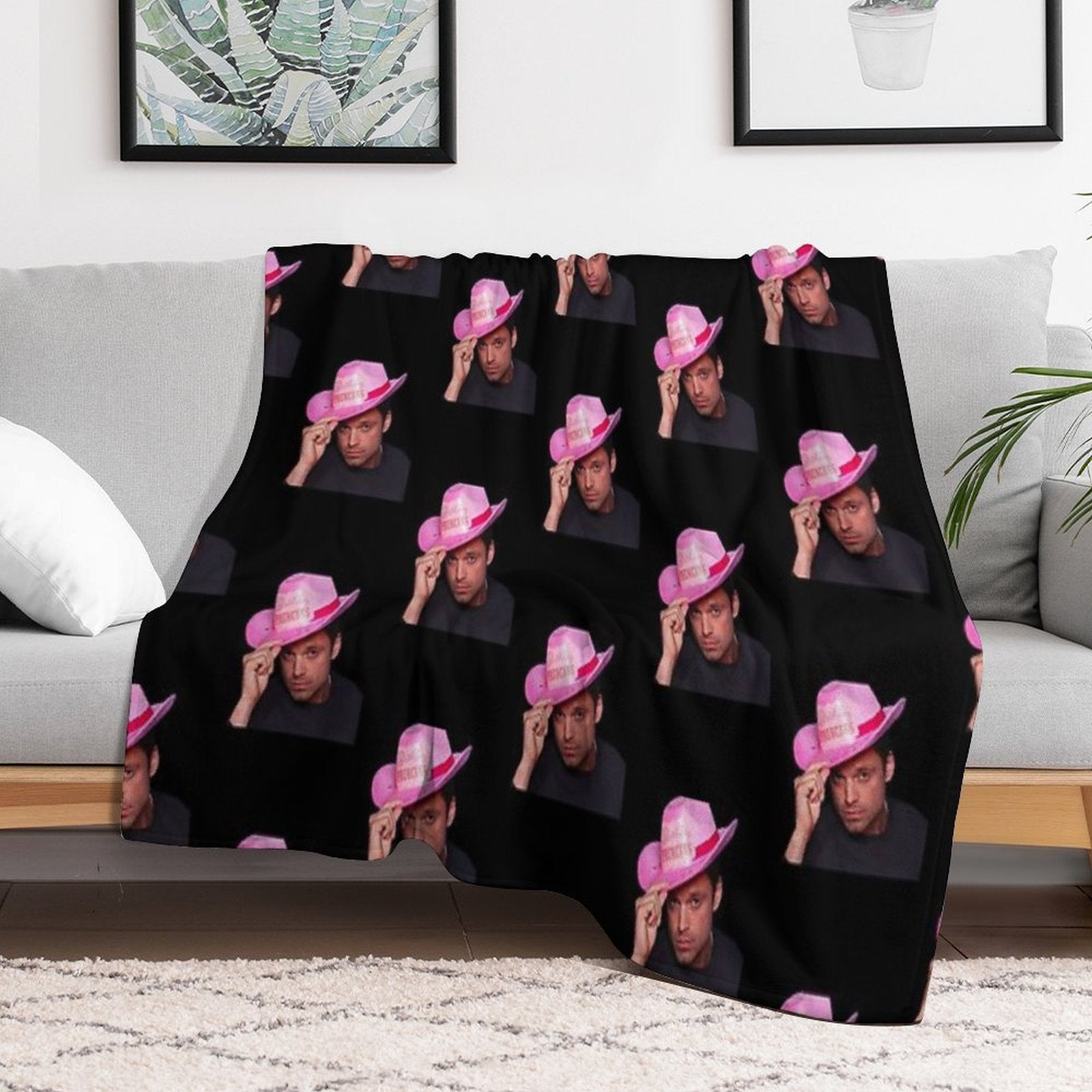 Birthday Sebastian Stan Machine-washable Throw Blanket