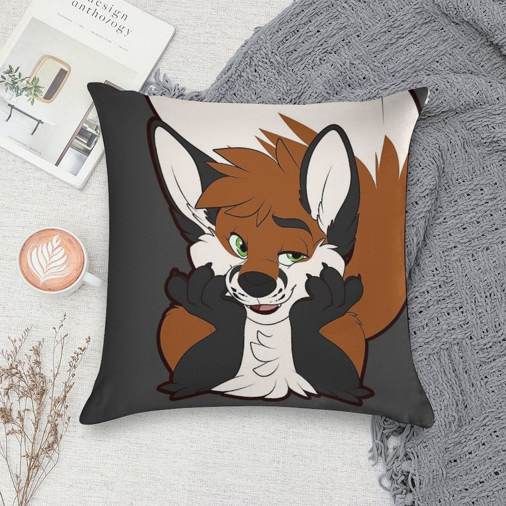 Sup Fox Soft Washable Throw Pillow