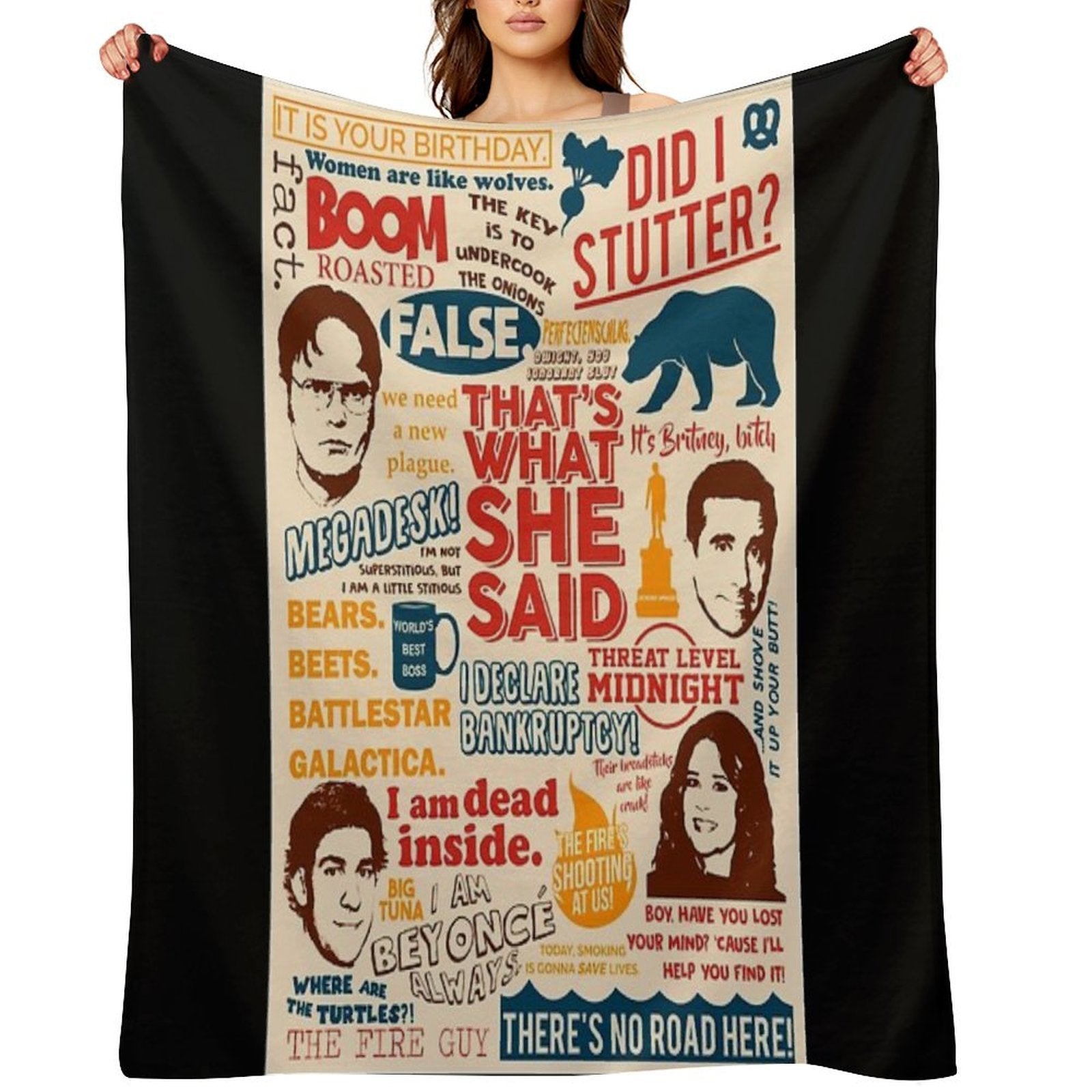 All The Best Quotes from The Office - That's What She Said! Versatility Throw Blanket