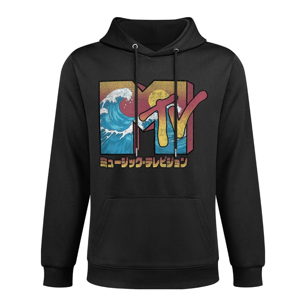 MTV Music Television Japan Wave Logo Pilling-Resistant Hoodie