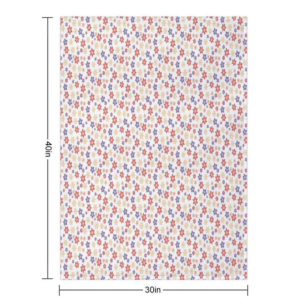 Multicolor Flower Pattern – Vibrant Floral Design for A Joyful Aesthetic Velvety-soft Throw Blanket