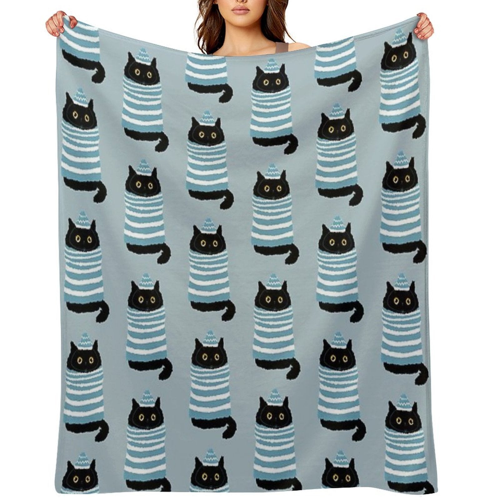 Snow Cat 1 Versatility Throw Blanket