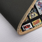 Vintage Superhero Evil Villains Comic Book Collection Retro Pattern  Non-Slip Bath Mat