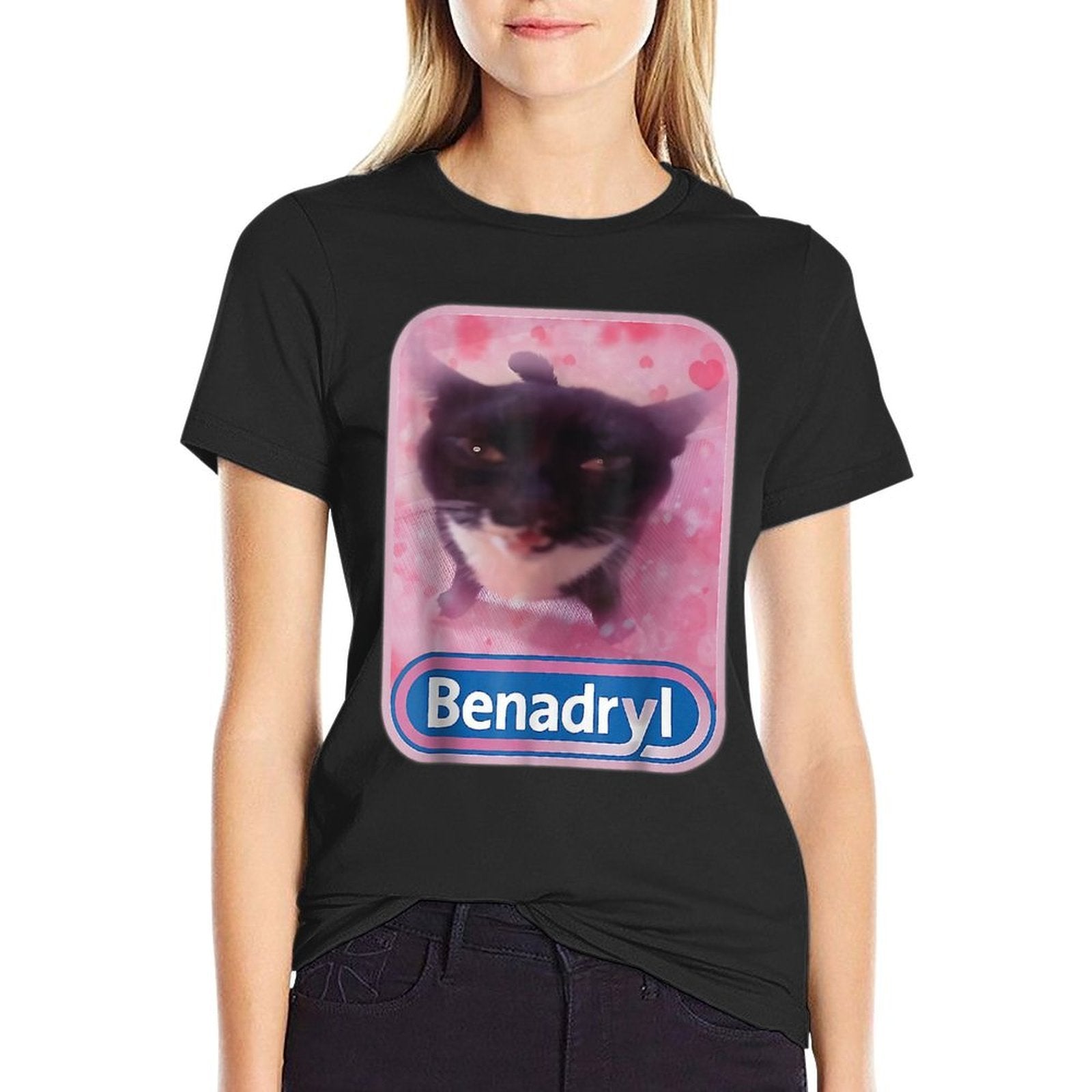 Benadryl Meme Cat Benny Cute  Funny  Slim-fit Cut T-Shirt