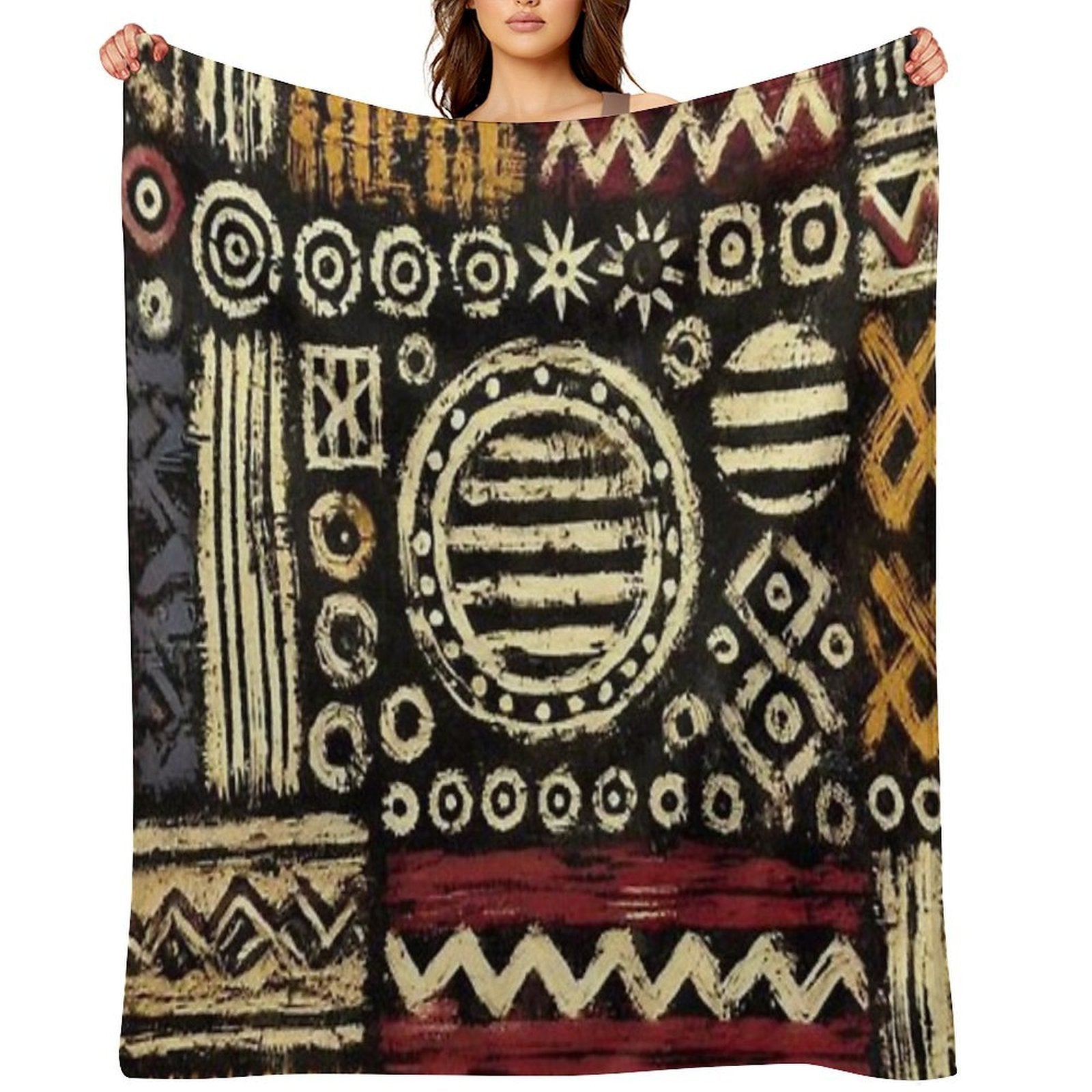 Boho Chic Print Versatility Throw Blanket