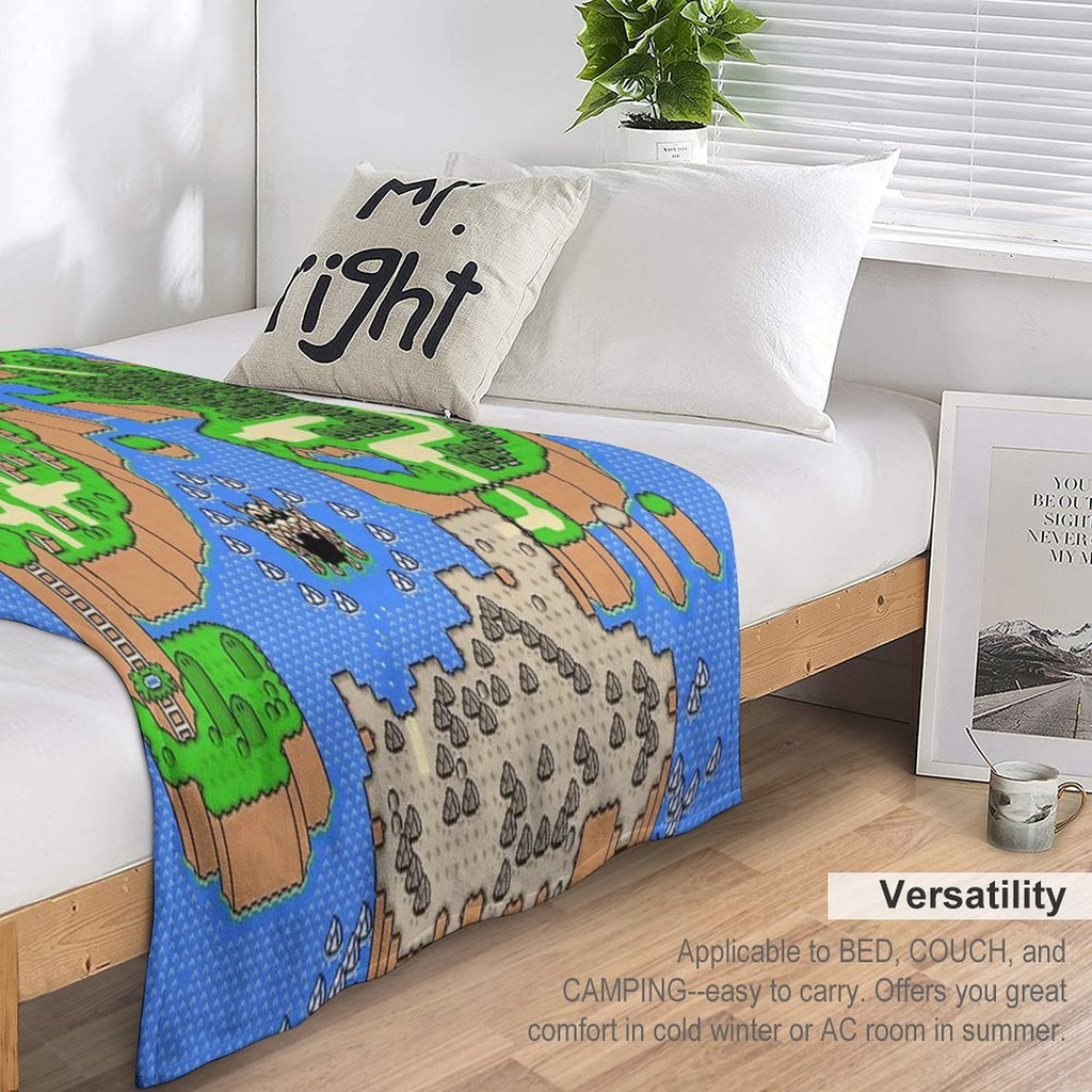 Super World Map Sustainable Throw Blanket