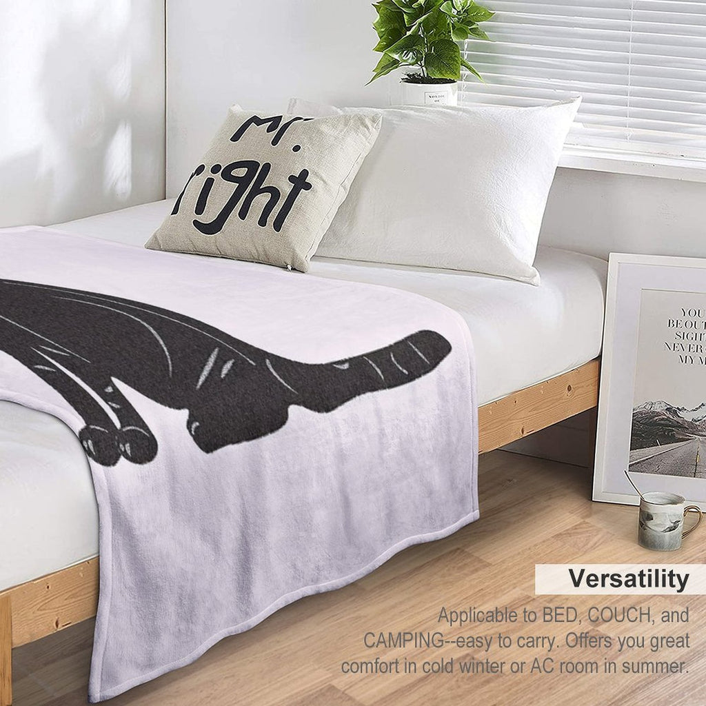 Grey Tabby Cat Gifts For Textile Craft Lovers Durable Throw Blanket