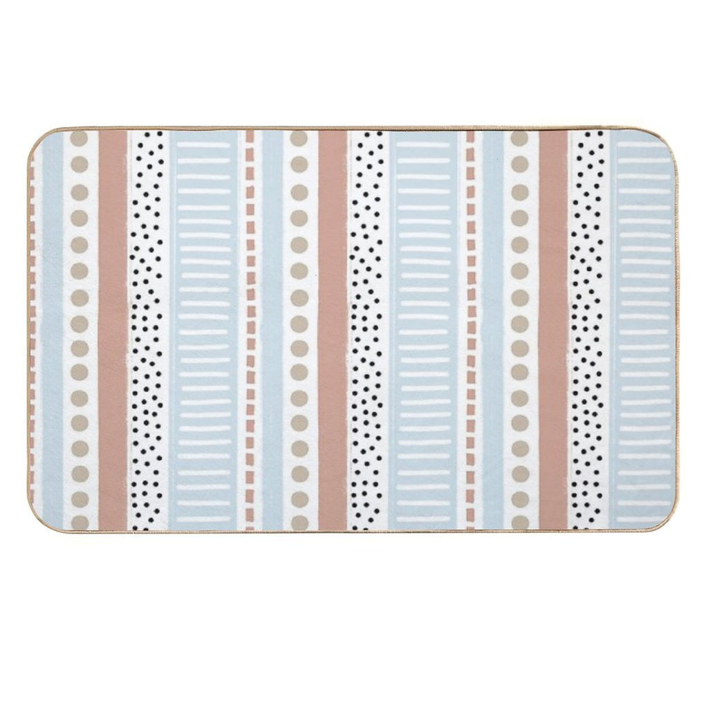 Pastel Stripe Pattern  Eco-Friendly Bath Mat