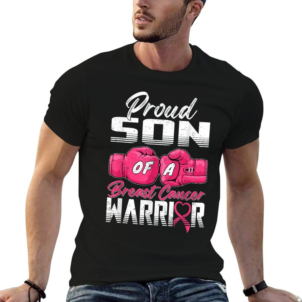 Proud Son Of A Breast Cancer Warrior Breast Cancer Survivor  Soft T-Shirt