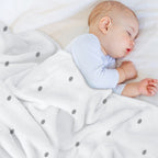 Grey Dots Versatility Throw Blanket