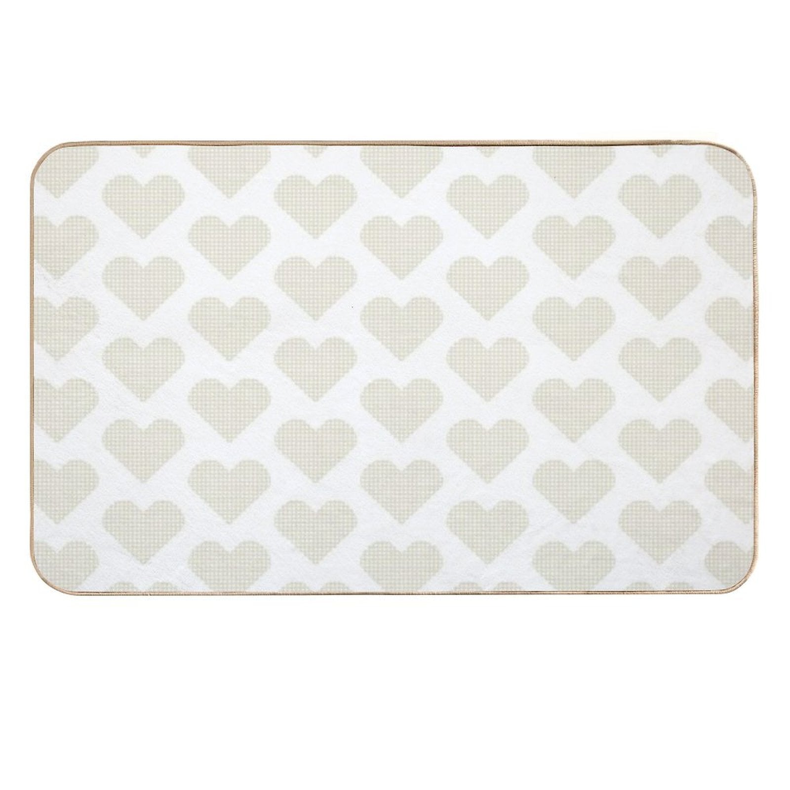 Sunny Yellow Heart Gingham Joy  Anti-Trip Bath Mat